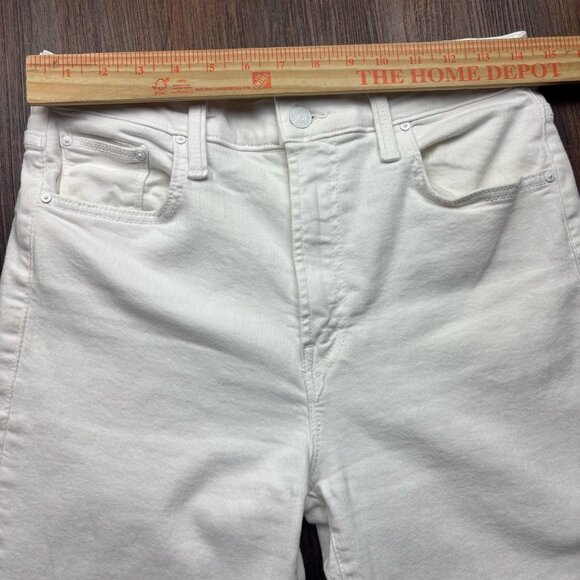 Mother The Rambler Zip Ankle Fairest of Them All Straight Jeans White Size 29 - Picture 7 of 13